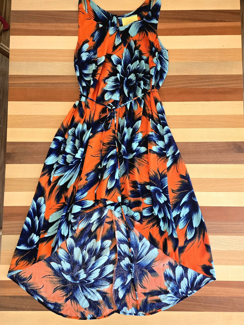 Maeve Anthropologie Sunset Hibiscus Floral High-low Dress Size 6